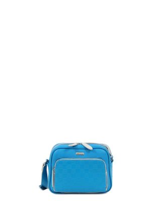 Τσάντα χιαστί γαλάζια DOCA 20604