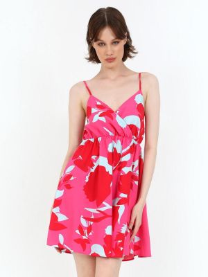 Φόρεμα ροζ DOCA 40423