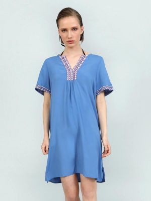 Φόρεμα μπλε DOCA 40491