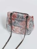 Shiny snake pattern mini bag pink nickel ELENA ATHANASIOU