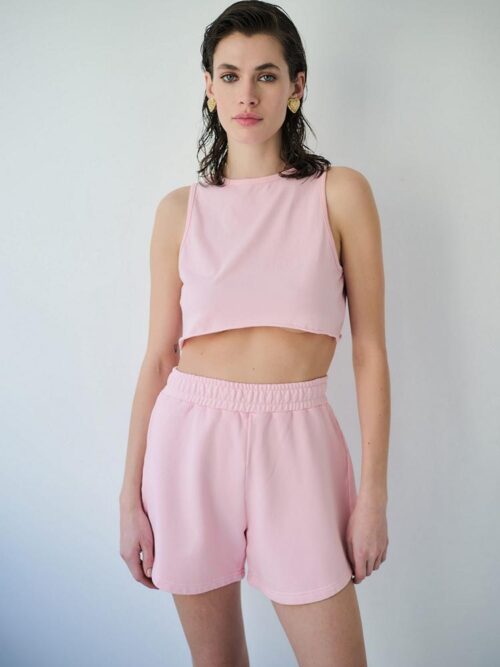 Crop top pink S4TNFB0092 COMBOS KNITWEAR