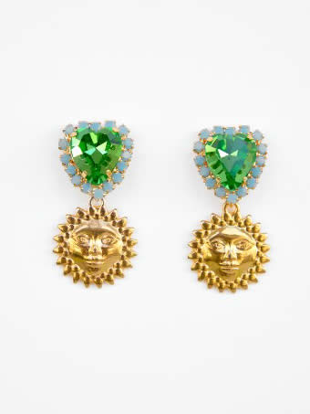 Helios earrings 24k gold plated KALEIDO
