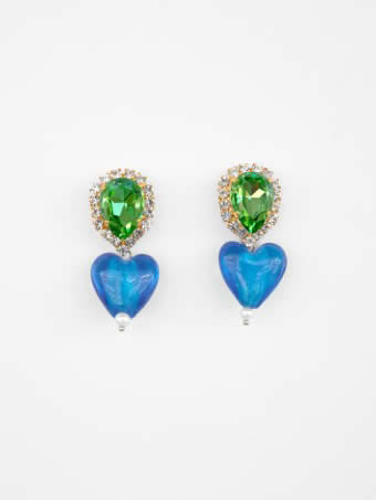 Midnight blue earrings 24k gold plated KALEIDO