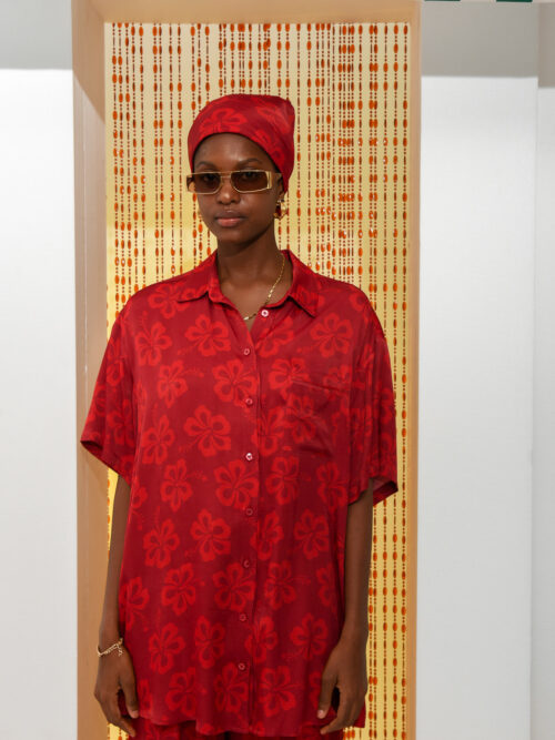 Hibiscus shirt red ARPYES
