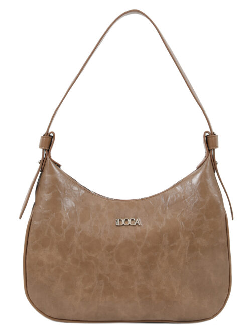 Τσάντα ώμου μπεζ DOCA 23091