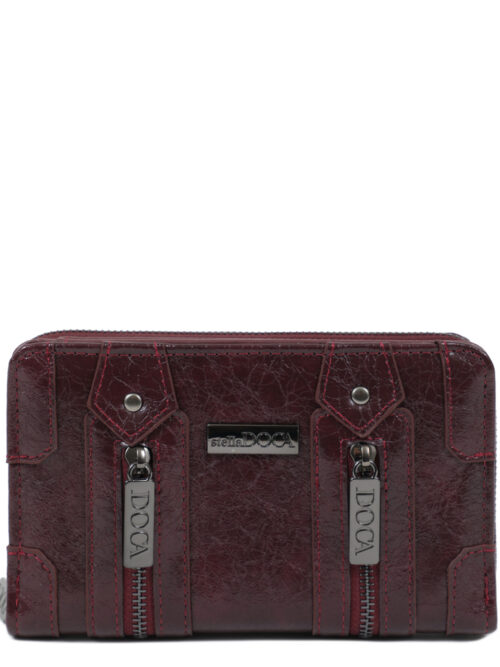 Πορτοφόλι μπορντώ DOCA 67572