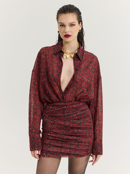 Aperol red skirt HEMITHEA