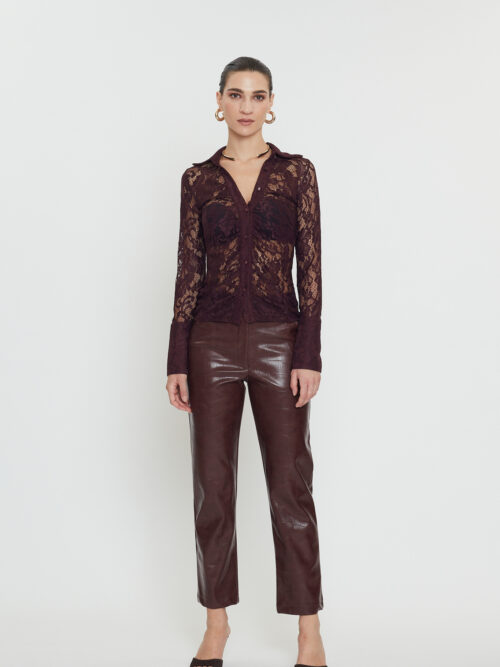 Ellora burgundy lace shirt MIX & MATCH