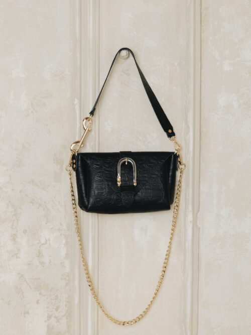 Move black gold bag INDIVIDUAL ART LEATHER