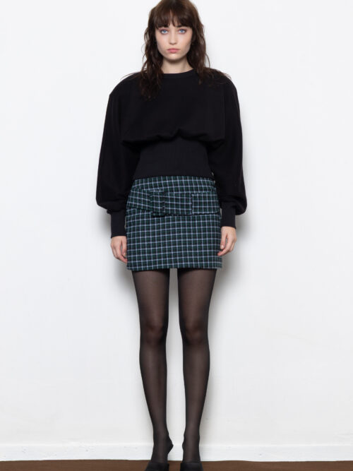 Noreen check blue mini skirt MALLORY