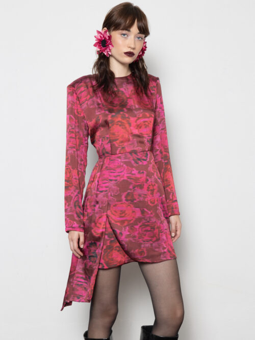 Poison rose floral mini dress MALLORY