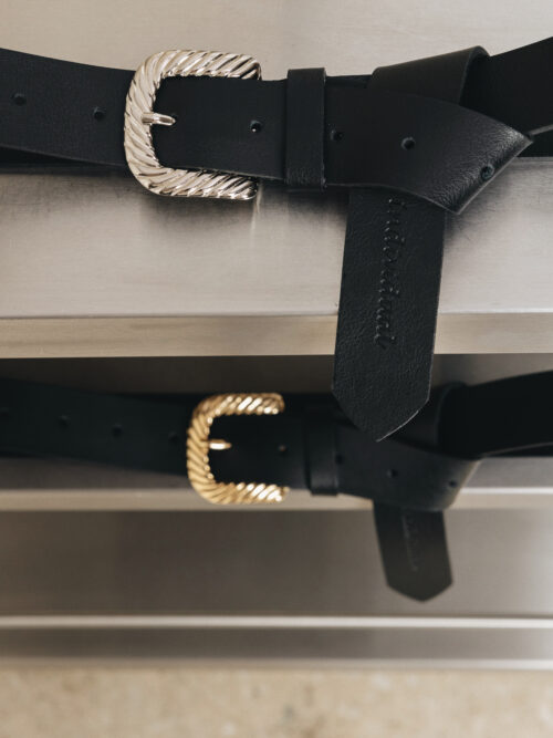So lonely black gold belt INDIVIDUAL ART LEATHER