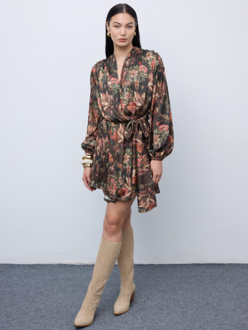 Mosaic oasis mini wrap dress CIEL CONCEPT