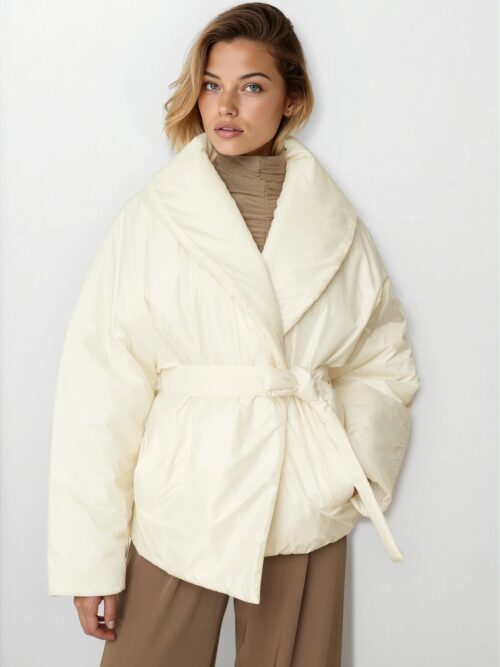 Puffer jacket white FW25.W06.02 CKONTOVA