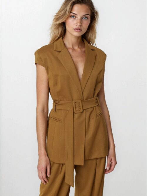 Capsleeve jacket olive FW25.W35.31 CKONTOVA