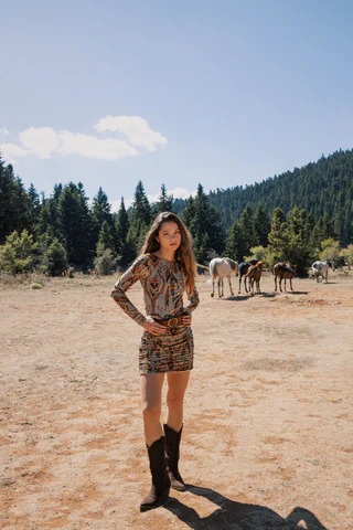 Lottie mini skirt ABSTRACTO