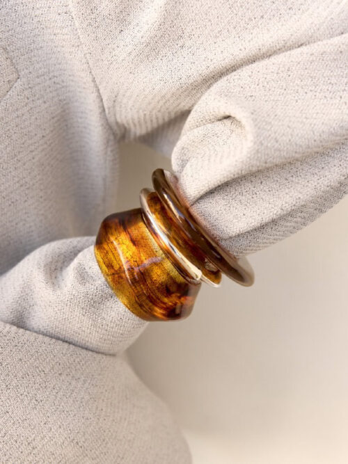 Chestnut bracelets silver plated KALEIDO