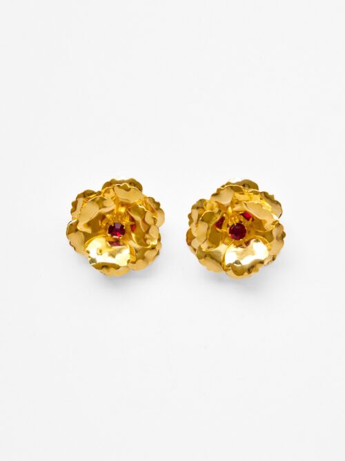 Moonflower earrings 24k gold plated KALEIDO