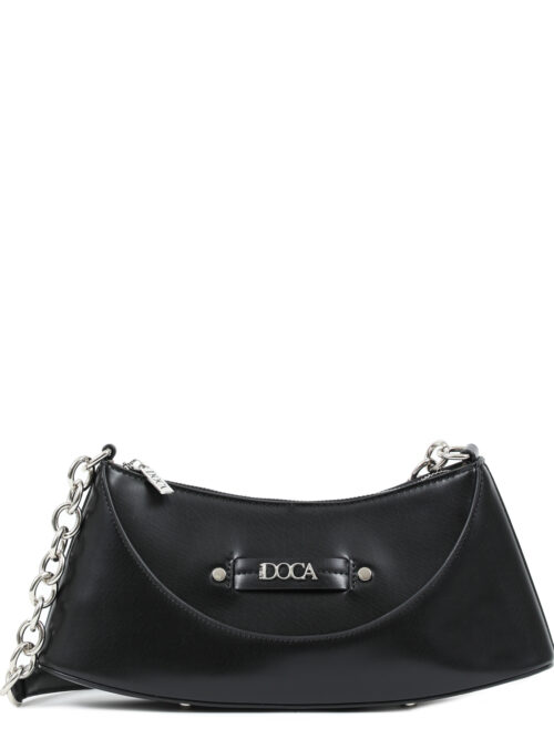 Τσάντα ώμου μαύρη DOCA 23274
