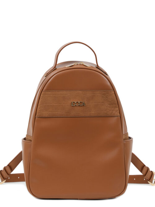 Τσάντα πλάτης καφέ DOCA 23289