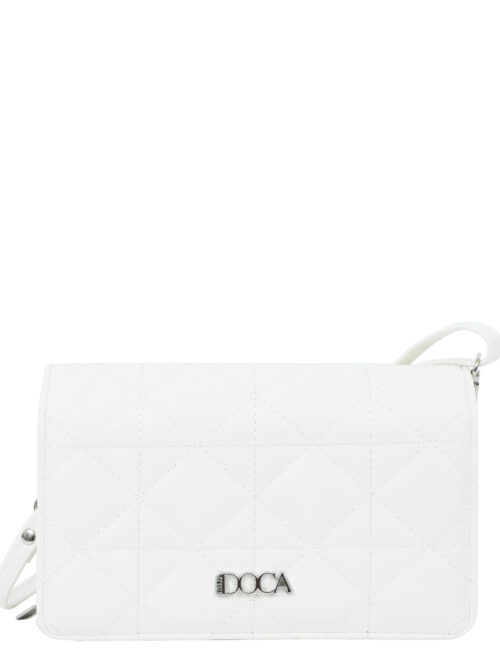 Τσάντα χιαστί άσπρη DOCA 23353