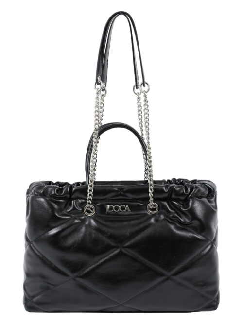Τσάντα ώμου μαύρη DOCA 23487