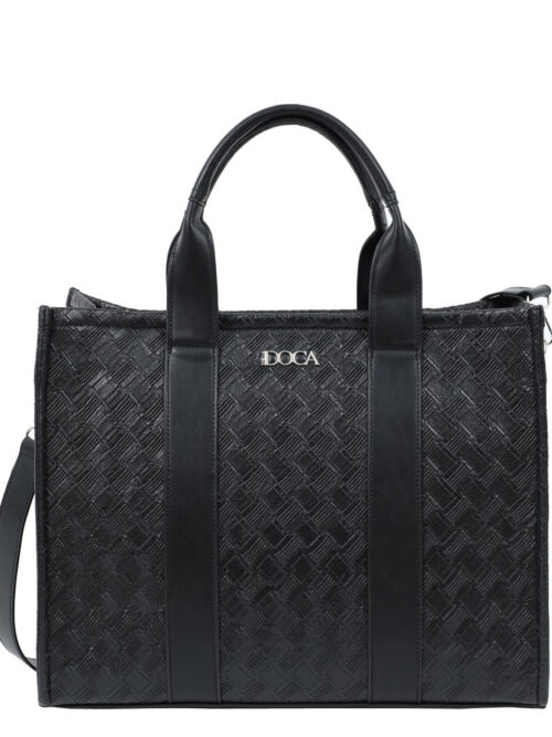 Τσάντα χιαστί μαύρη DOCA 23491