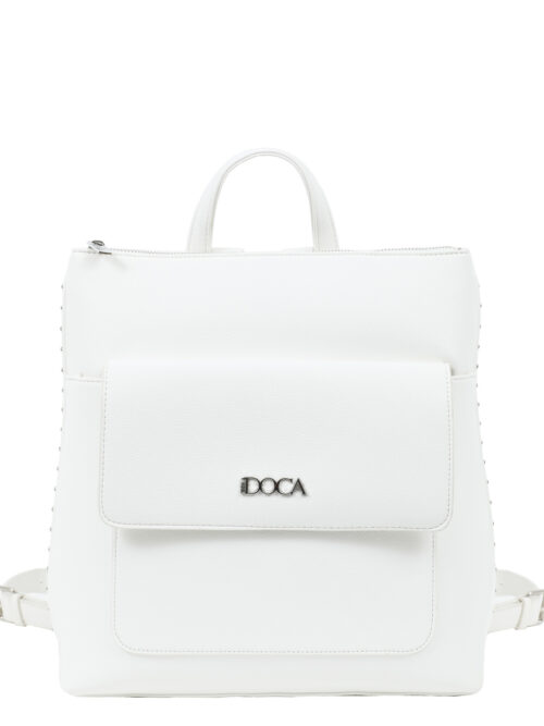 Τσάντα πλάτης άσπρη DOCA 23499