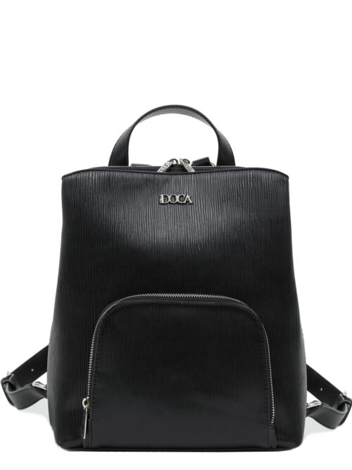 Τσάντα πλάτης μαύρη DOCA 23525
