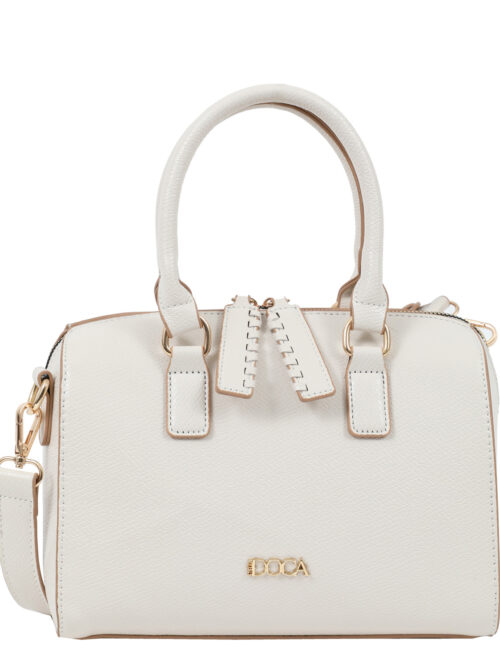 Τσάντα ώμου εκρού DOCA 23572