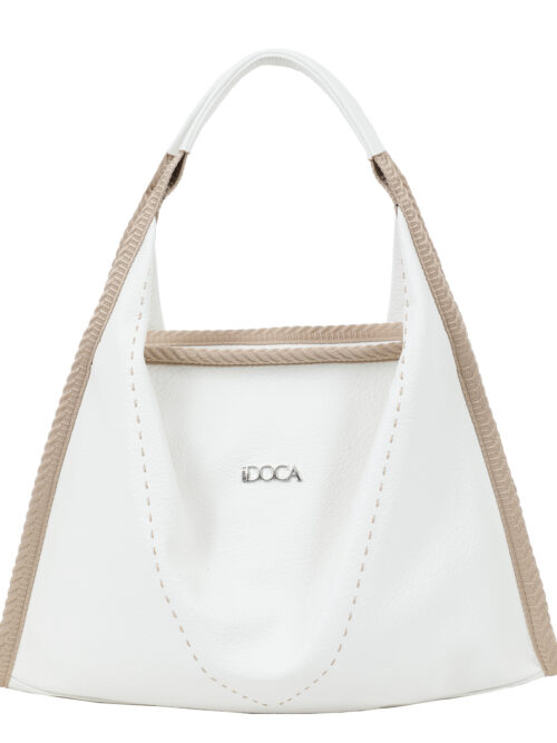 Τσάντα ώμου άσπρη DOCA 23582
