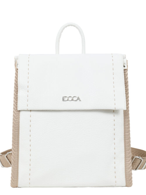 Τσάντα πλάτης άσπρη DOCA 23585