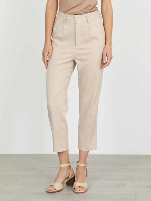 Παντελόνι μπεζ DOCA 41467