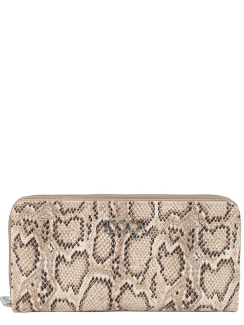 Πορτοφόλι μπεζ DOCA 67763