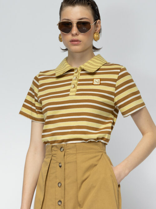 Curacao yellow stripes top MALLORY