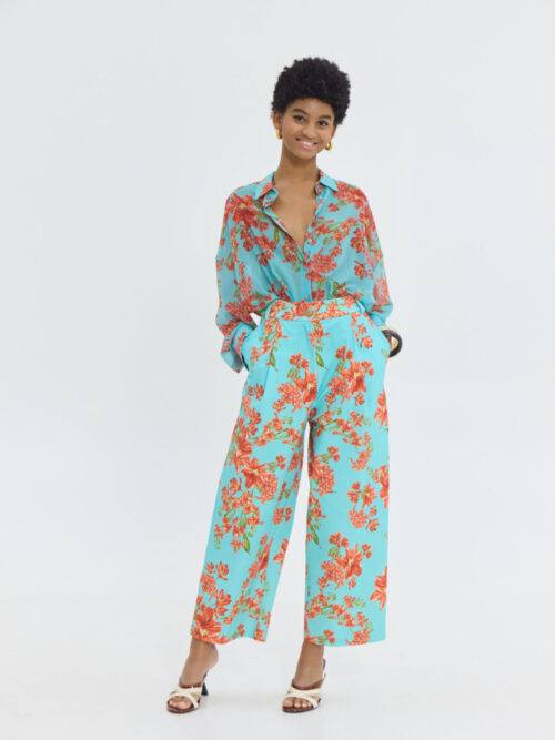 Ava aqua pants HEMITHEA