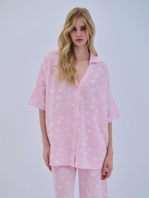 Cardigan polo hearts baby pink S6THCP0009 COMBOS