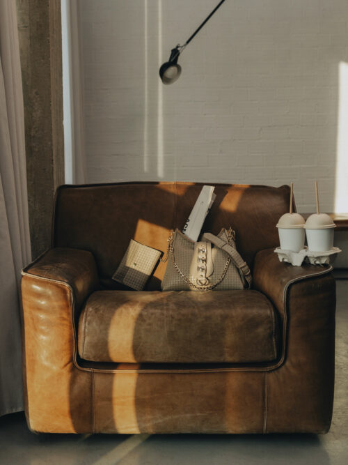 Emmalene stone beige nickel bag INDIVIDUAL ART LEATHER