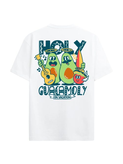Holy guacamoly white t-shirt ON VACATION