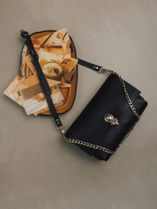 I turn to you black nickel bag INDIVIDUAL ART LEATHER