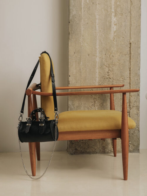 Unstoppable black nickel bag INDIVIDUAL ART LEATHER